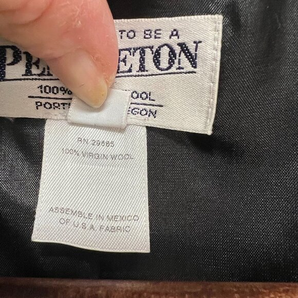 Pendleton Women Blazer Virgin Wool 3 Button Notched Collar Pockets Size 14 - Picture 3 of 11